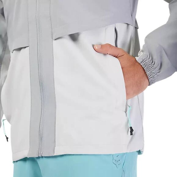 New Fox Racing Mens Survivalist Windbreaker Jacket Steel Gray #32616-172-Medium - Picture 7 of 8